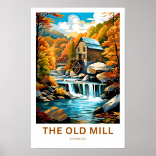 Die alte Mill Arkansas Travel Print Poster