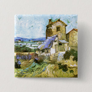 Die alte Mühle, Van Gogh Fine Art Button
