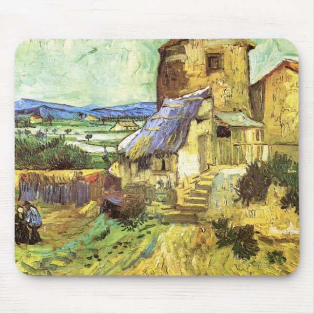 Die alte Mühle von Vincent van Gogh Mousepad (Vorne)