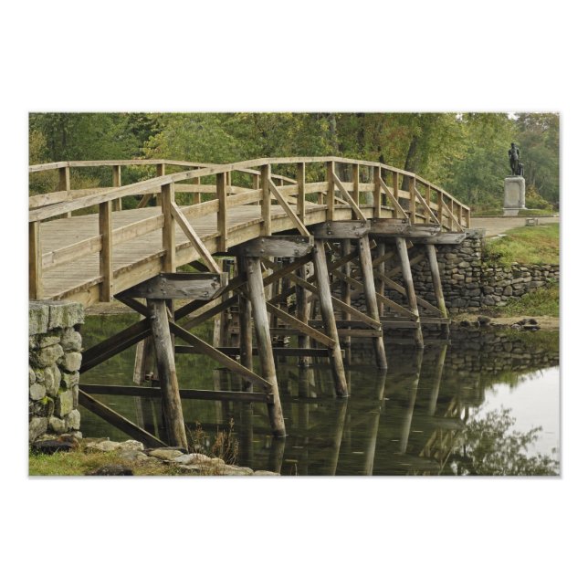 Die alte Nordbrücke, die Minute Man National Fotodruck (Vorne)