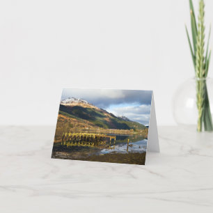 Die alte Pier, Loch Long, Arrochar Grußkarte Karte