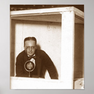 Die alte Radio-Kabine Poster