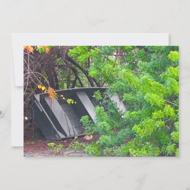 Die alte Row-Boot-Flat-Grußkarte Karte (Vorderseite)