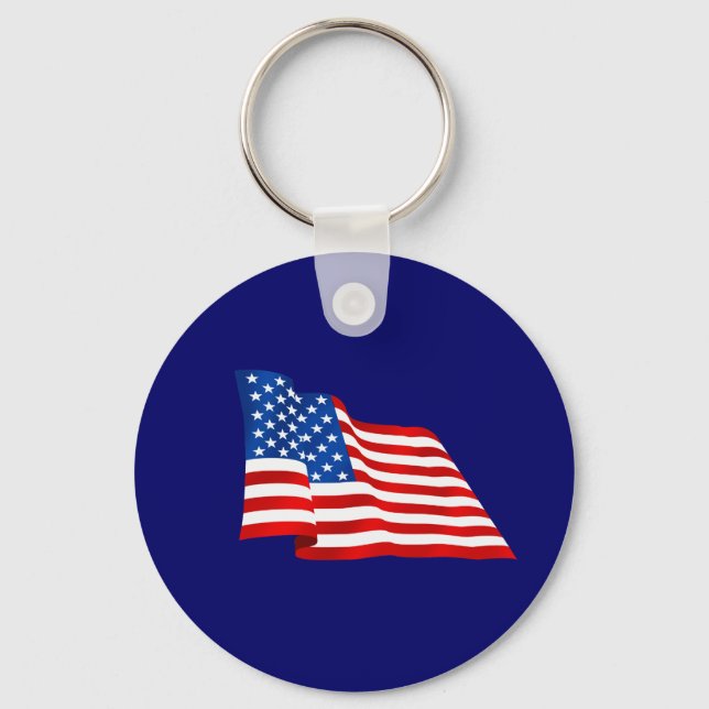 Die alte Ruhmesflagge der USA unter den Staaten Schlüsselanhänger (Vorderseite)