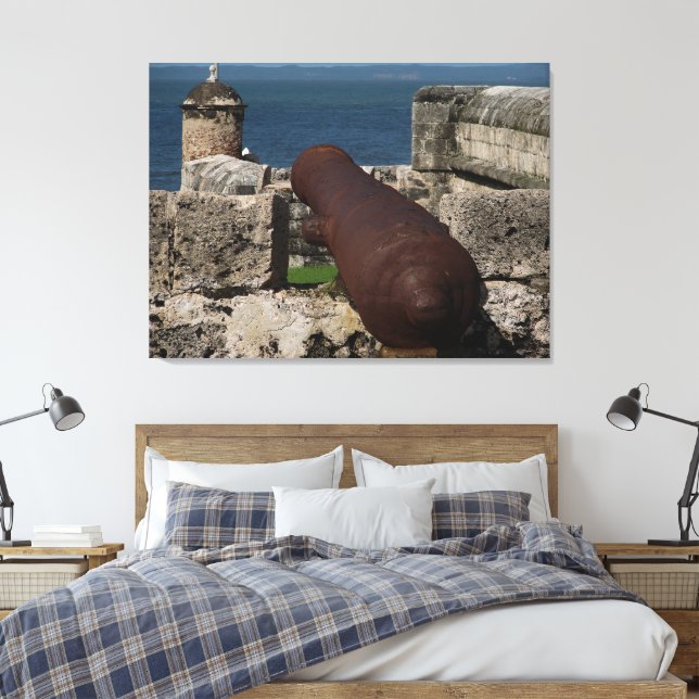 Die alte Stadt Cartagena Canvas Print Leinwanddruck (Insitu (Schlafzimmer))