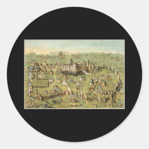 Die alte Stadt Jerusalem Runder Aufkleber