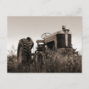 Die alte Traktor-Postkarte Postkarte