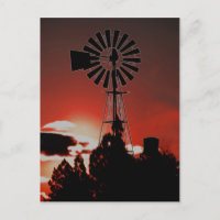 Die alte Windmühle bei Sonnenuntergang