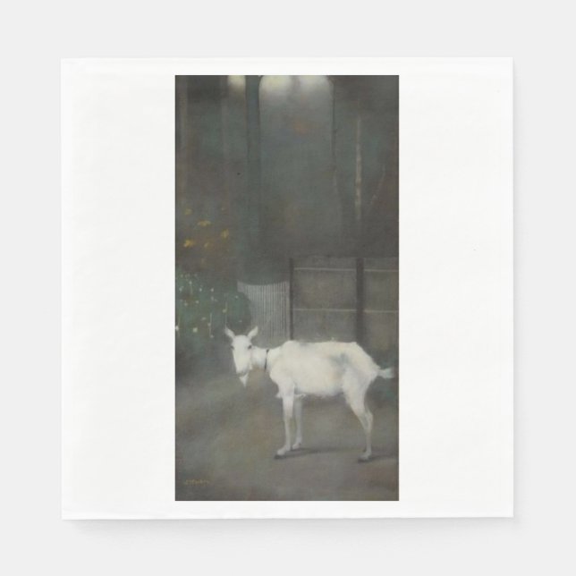 Die alte Ziege (von Jan Mankes) Serviette (Vorderseite)