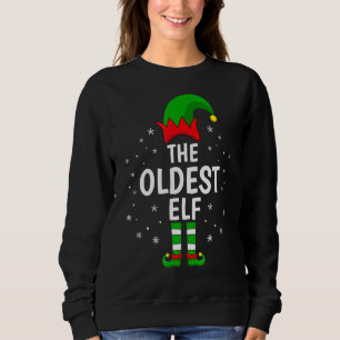 Die älteste Elf Xmas Matching Family Funny Christm Sweatshirt