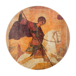 Die altrussische Ikone St.George Schneidebrett