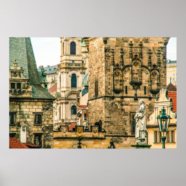 Die Altstadt von Pragueuri, Architektur, Gebäude Poster (Vorne)