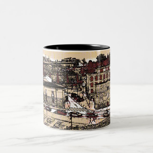 Die Altstadt von Salamanca Spanien  Zweifarbige Tasse (Mittel)
