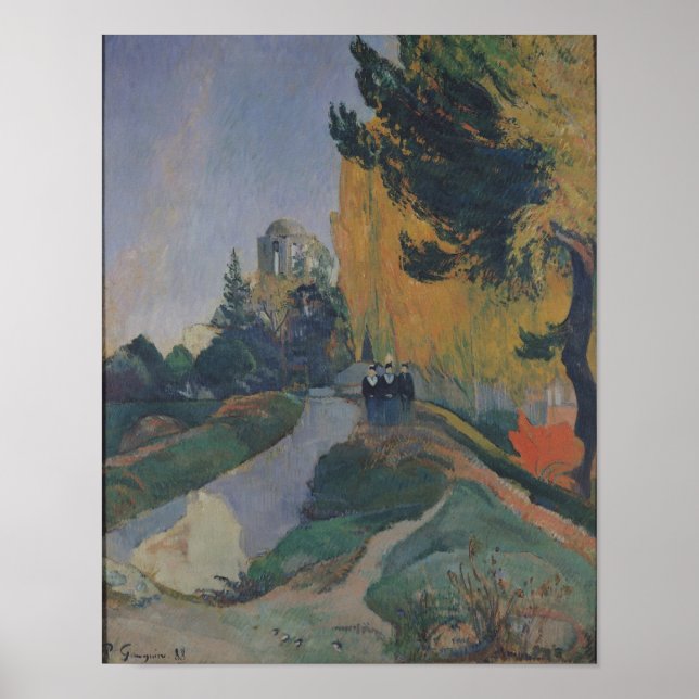 Die Alyscamps, Arles, 1888 Poster (Vorne)