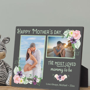 Die am meisten geliebte werdende Mutter - Florales Fotoplatte
