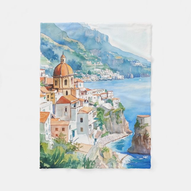 Die Amalküste, Italien Fleecedecke (Vorderseite)