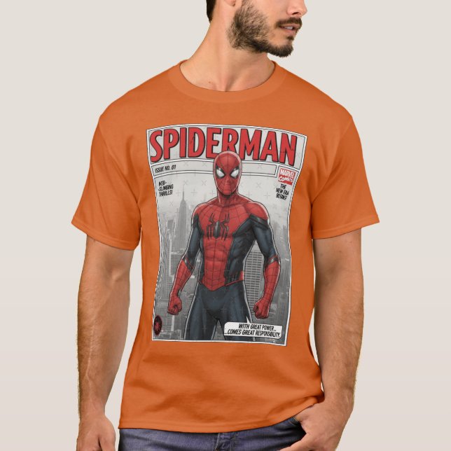 Die Amazing SpiderMan Comic Bookribute Design Fami T-Shirt (Vorderseite)