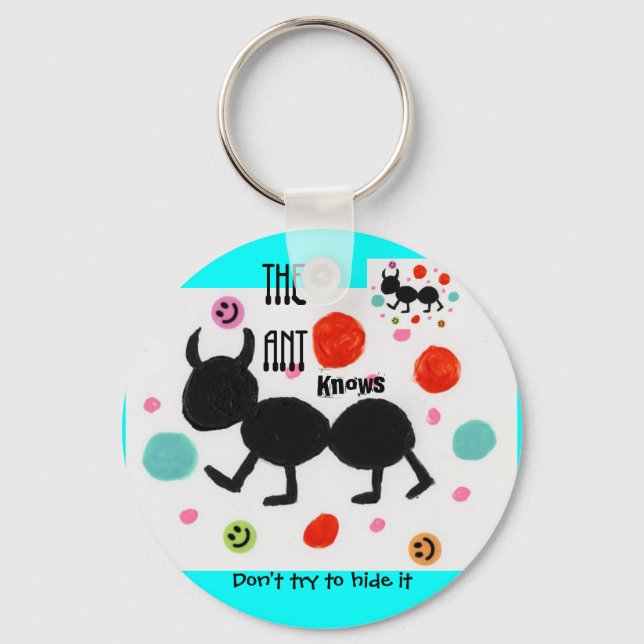 Die Ameise weiß Schlüsselanhänger (Vorderseite)