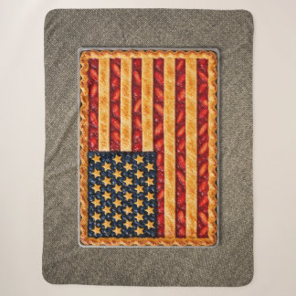 Die American Pie Art Sherpa Decke Sherpadecke