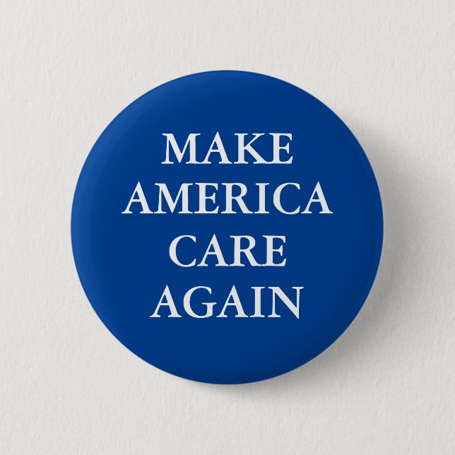 "DIE AMERIKA WIEDER AUFMERKSAM MACHEN" BUTTON (Vorderseite)