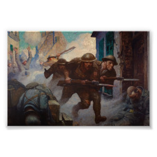 Die Amerikaner im Chateau-Thierry von N. C. Wyeth Fotodruck