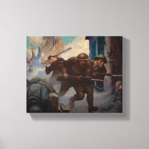 Die Amerikaner im Chateau-Thierry von N. C. Wyeth Leinwanddruck