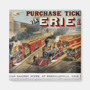 Die amerikanische Bahnlandschaft in Hornellsville Magnet