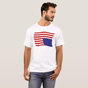 Die amerikanische Fahne auf den Kopf - Trump-Gegne T-Shirt