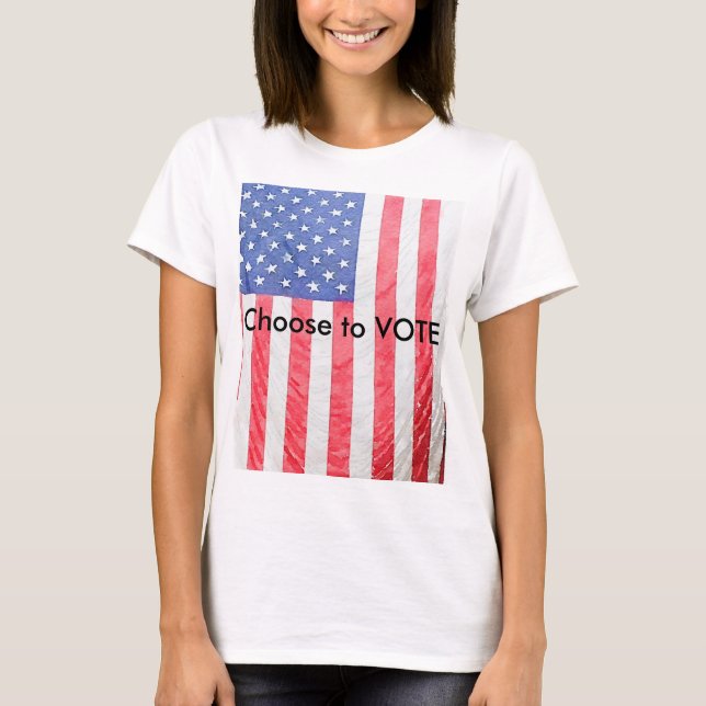 Die amerikanische Fahne der Frauen entscheidet sic T-Shirt (Vorderseite)