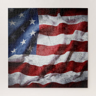 Die amerikanische Fahne schmiegen. Puzzle