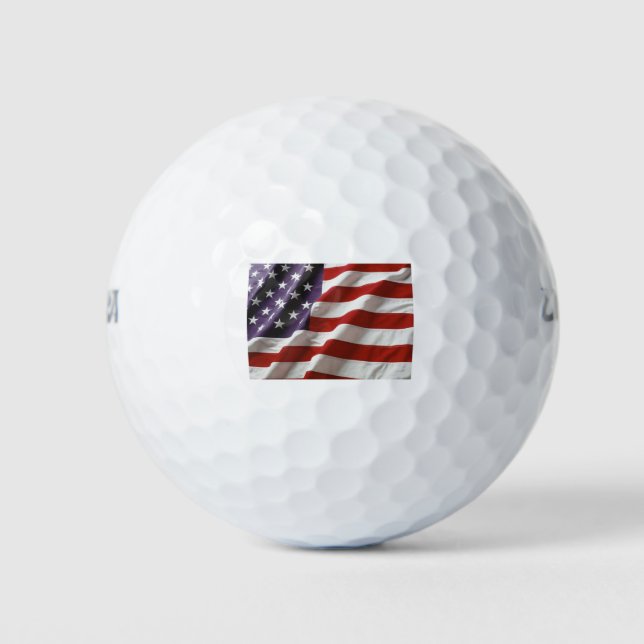 Die amerikanische Flagge - alter Ruhm Golfball (Vorderseite)