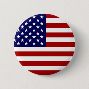 Die amerikanische Flagge Button