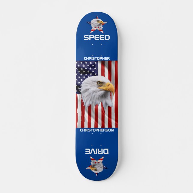 Die amerikanische Flagge, der Atemberaubende Adler Skateboard (Vorne)