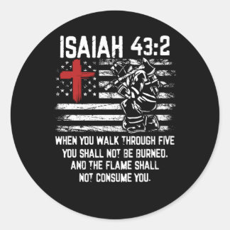 Die amerikanische Flagge des Feuerwehrmanns Rotes  Runder Aufkleber