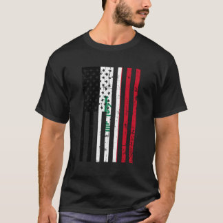 Die amerikanische Flagge des Irak für ein Geschenk T-Shirt