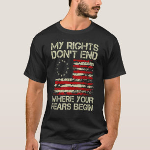 Die amerikanische Flagge, die meine Rechte haben, T-Shirt