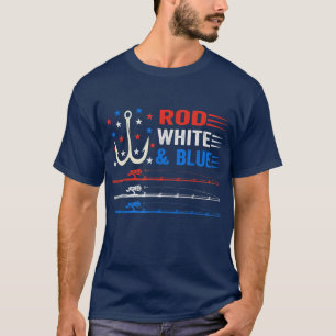 Die amerikanische Flagge Fischen 4. Juli Fischer P T-Shirt