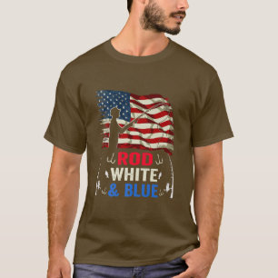 Die amerikanische Flagge Fischen 4. Juli Fischer P T-Shirt