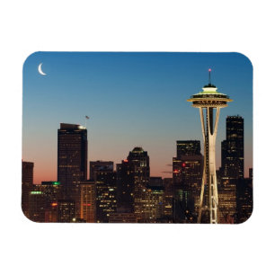 Die amerikanische Flagge fliegt zwischen den Magnet