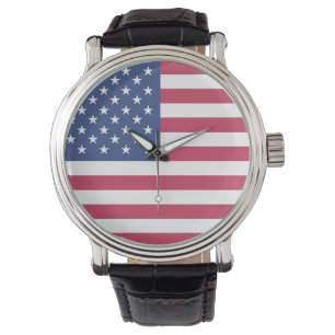Die amerikanische Flagge - Männerüberwachung Armbanduhr