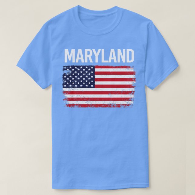 Die amerikanische Flagge Maryland T-Shirt (Design vorne)