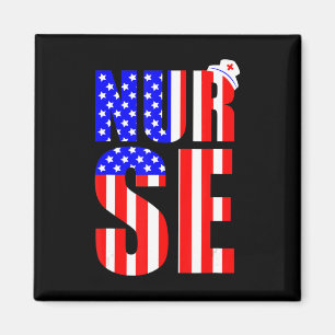 Die amerikanische Flagge Nurse 4. Juli RN LPN Nurs Magnet