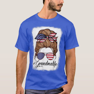 Die amerikanische Flagge Oma Life gebleicht Mutter T-Shirt