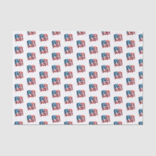 Die amerikanische Flagge Rot Weiß und Blau Thema Seidenpapier