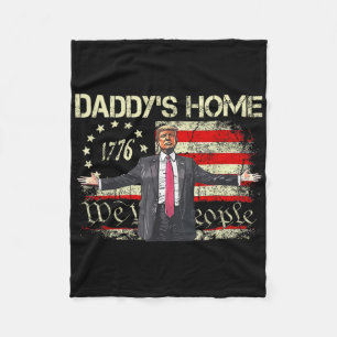 Die amerikanische Flagge Trump 2024 Daddy's Zuhaus Fleecedecke