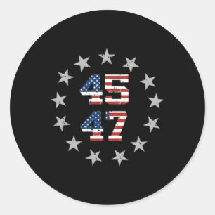 Die amerikanische Flagge Trump Daddys Zuhause Nimm Runder Aufkleber