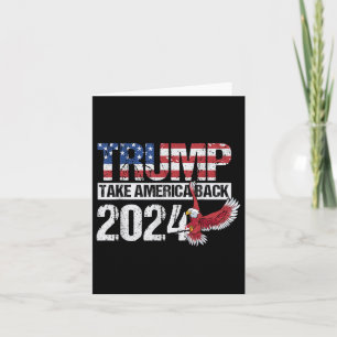 Die amerikanische Flagge Trump für die Präsidentsc Karte