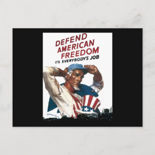 Die amerikanische Freiheit verteidigen Es ist jede Postkarte