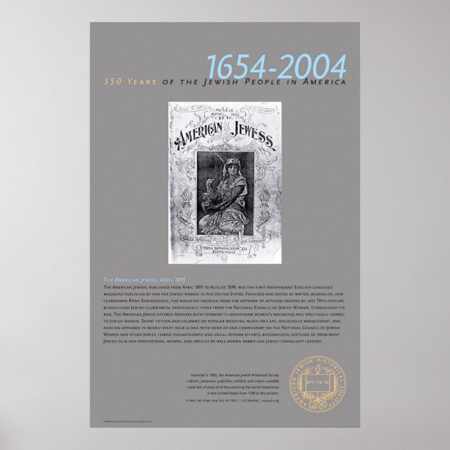 Die amerikanische Jude, April 1895 Poster (Vorne)