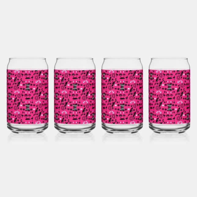 Die amerikanische Sand-and-Beach-Dekoration Dosenglas (Vorderseite)